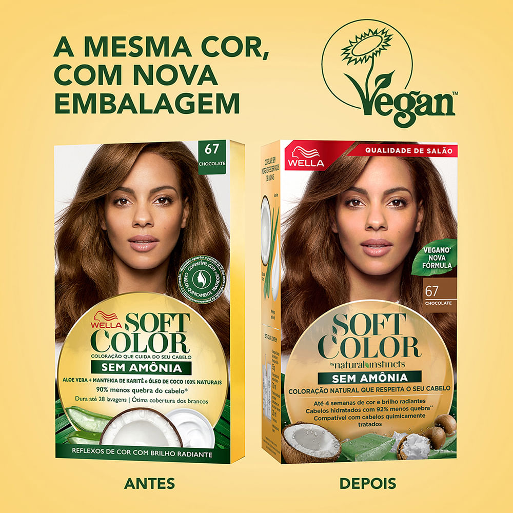 Tinta de Cabelo Soft Color Marrom Dourado 77 - Image 8