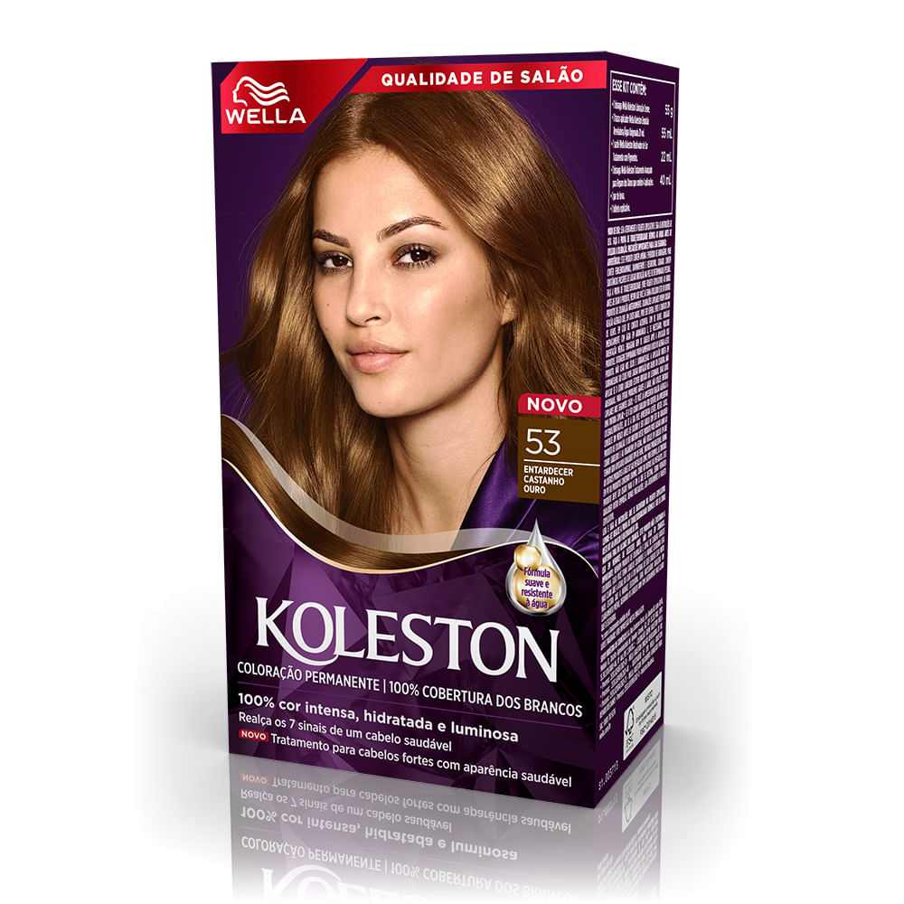 Compartilhar Favorito Tinta de Cabelo Koleston Entardecer Castanho Ouro 53 - Image 2